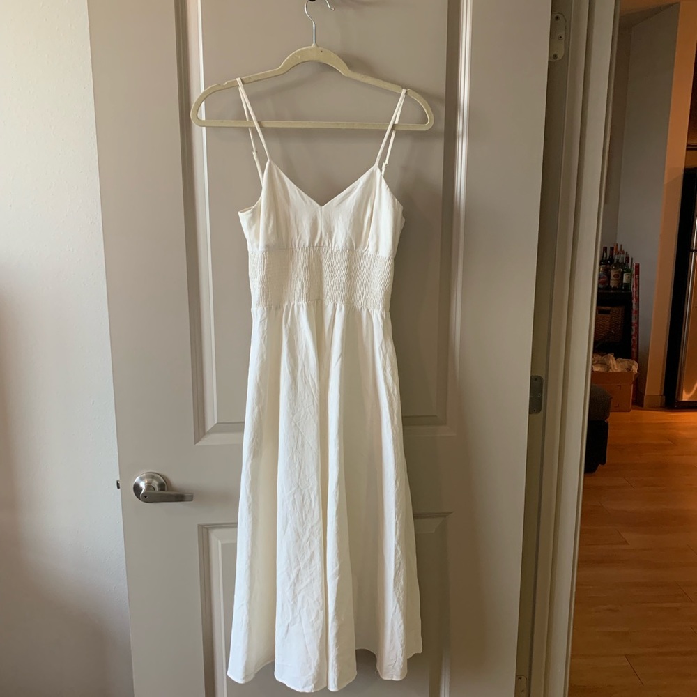 White Zara Midi Dress